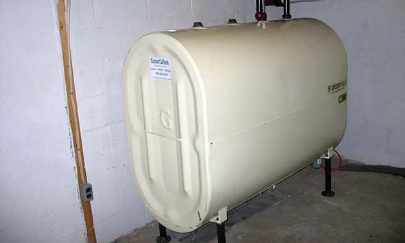 Granby oil tank installed in a Queens NY basement